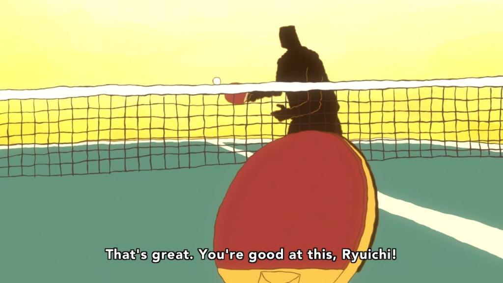 Ping Pong: The Animation - Ryuichi's flashback in his childhood of his caring father